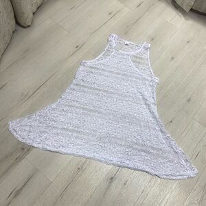 West Loop Delicate White Lace Swim Coverup